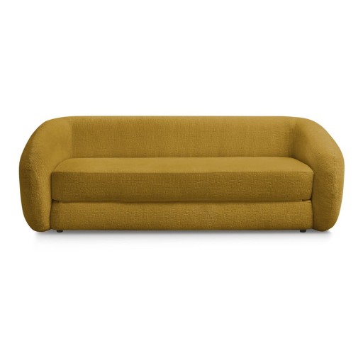 Canapea galben-muștar extensibilă cu tapițerie din chenille 228 cm Neyo – Bobochic Paris