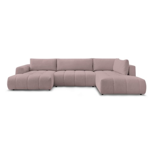 Colțar roz extensibil/cu spațiu de depozitare (cu colț pe partea dreaptă/în formă de "U") Fuji – Bobochic Paris