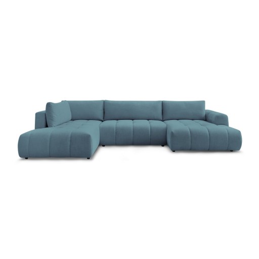 Colțar albastru extensibil/cu spațiu de depozitare (cu colț pe partea stângă/în formă de "U") Fuji – Bobochic Paris
