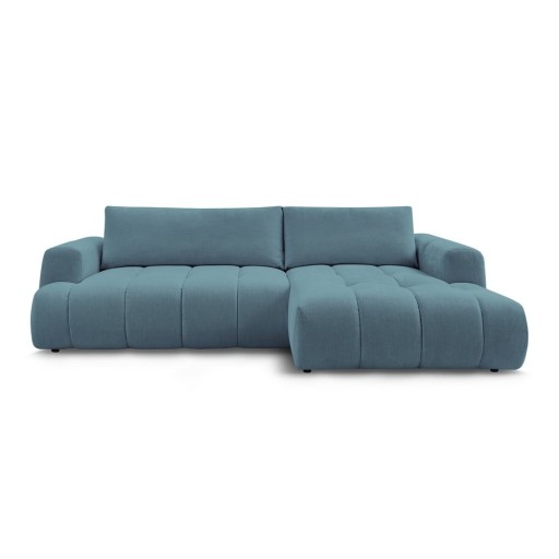 Colțar albastru extensibil/cu spațiu de depozitare (cu colț pe partea dreaptă/cu șezlong) Fuji – Bobochic Paris