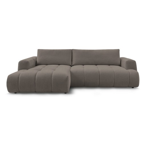 Colțar taupe extensibil/cu spațiu de depozitare (cu colț pe partea stângă/cu șezlong) Fuji – Bobochic Paris