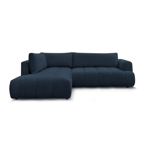 Colțar albastru închis extensibil/cu spațiu de depozitare (cu colț pe partea stângă/în formă de ”L”) Fuji – Bobochic Paris