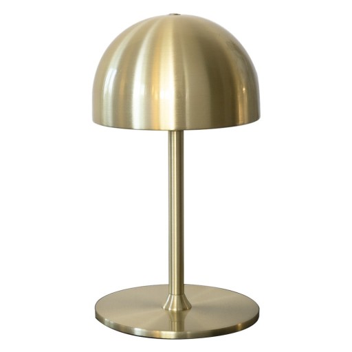 Veioză alămie LED cu control prin telecomandă cu abajur din metal (înălțime 22 cm) Tim – Sirius