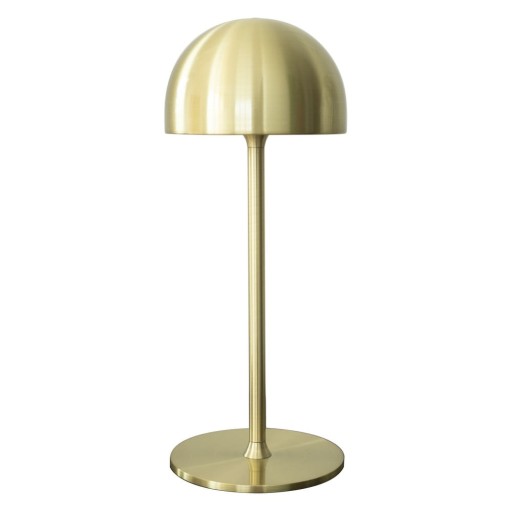 Veioză alămie LED cu control prin telecomandă cu abajur din metal (înălțime 30 cm) Tim – Sirius