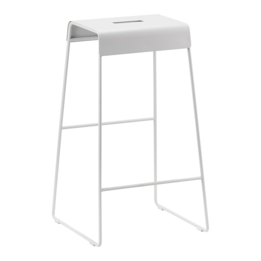 Scaun de bar gri deschis din metal A-Stool – Zone