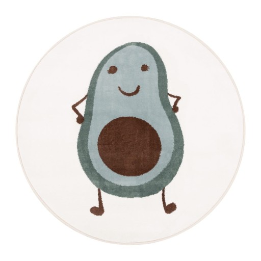 Covor pentru copii verde mentă-fildeș ø133 cm Avocado Mint – FD