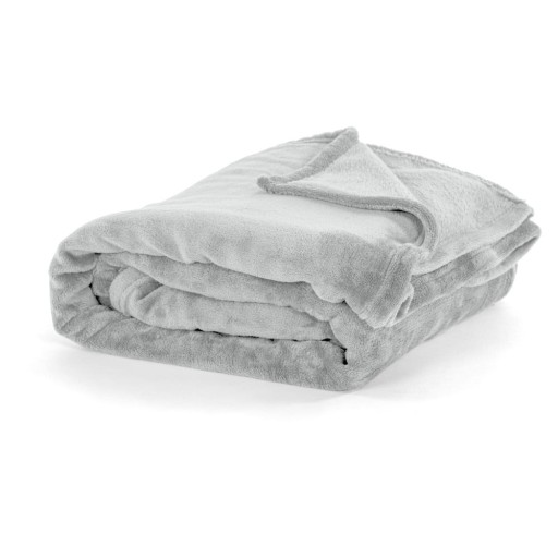 Cuvertură gri deschis din micropluș pentru pat dublu 220x240 cm Cosy - Tiseco Home Studio