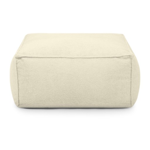 Fotoliu bean bag crem cu tapițerie din țesătură bouclé Mass – SLOWDOWN