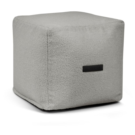 Fotoliu bean bag gri deschis cu tapițerie din țesătură bouclé Up! MooG – SLOWDOWN