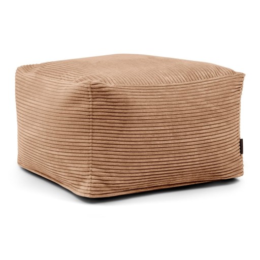 Fotoliu bean bag maro cu tapițerie din catifea reiată Softbox MooG – SLOWDOWN
