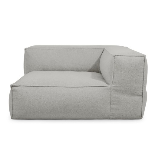 Fotoliu bean bag gri deschis cu tapițerie din țesătură bouclé Mass Corner 150 Right – SLOWDOWN