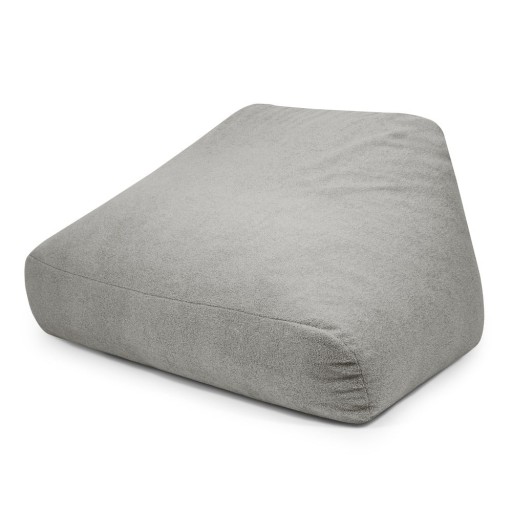 Fotoliu bean bag gri deschis cu tapițerie din țesătură bouclé Sofa Snug – SLOWDOWN