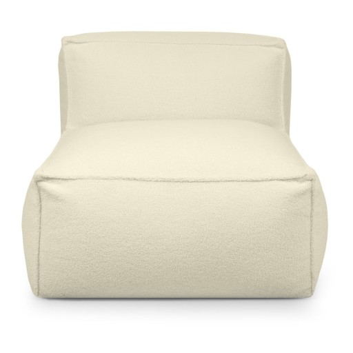 Fotoliu bean bag crem cu tapițerie din țesătură bouclé Mass Open Modul 90 – SLOWDOWN