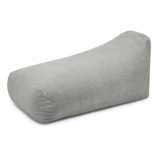 Fotoliu bean bag gri deschis cu tapițerie din țesătură bouclé Snug Long 140 – SLOWDOWN
