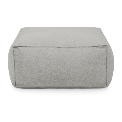 Fotoliu bean bag gri deschis cu tapițerie din țesătură bouclé Mass – SLOWDOWN