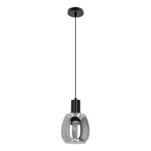 Lustră gri închis cu abajur din sticlă ø 16 cm Udin – Candellux Lighting