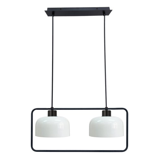 Lustră alb-negru cu abajur din sticlă Zodiac – Candellux Lighting
