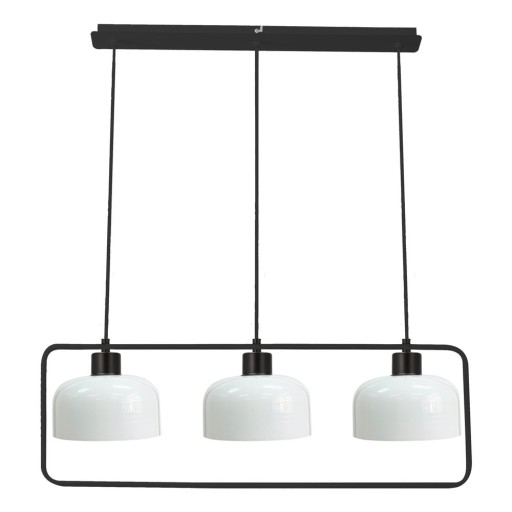 Lustră alb-negru cu abajur din sticlă Zodiac – Candellux Lighting