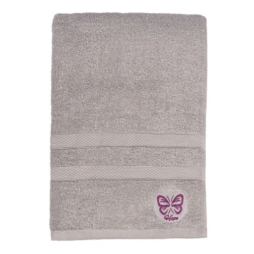 Prosop gri din bumbac din frotir 70x140 cm Hope – Foutastic