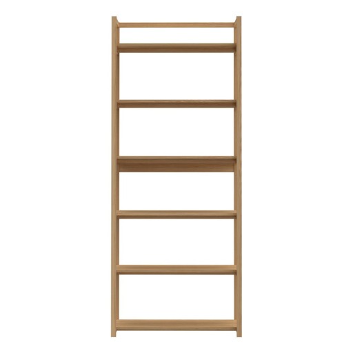 Bibliotecă în culoare naturală cu aspect de lemn de stejar 80x199x40 cm Ludza – Actona