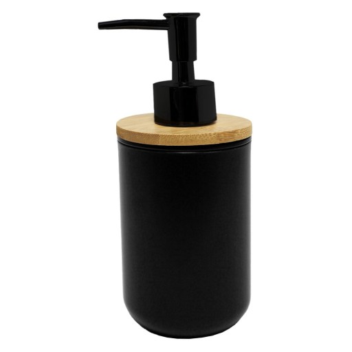 Dozator de săpun lichid negru din plastic 91 ml Smart – douceur d'intérieur