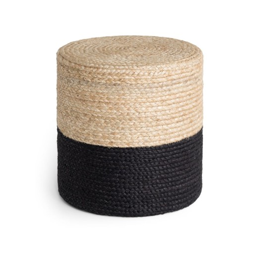 Taburet negru/în culoare naturală Juta Gold Black – Hanse Home