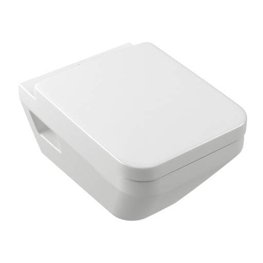 Set vas wc suspendat Villeroy & Boch Architectura TwistFlush  CeramicPlus si capac cu inchidere lenta si QuickRelease  alb alpin