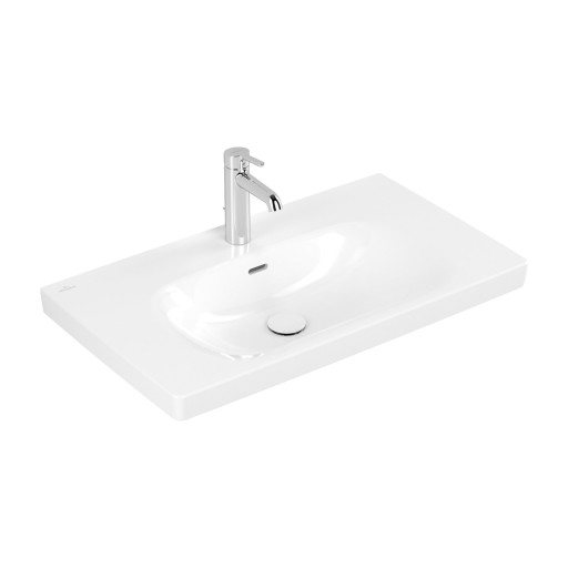 Lavoar Villeroy & Boch Skyla 80x46cm  montare pe mobilier  TitanCeram  alb alpin
