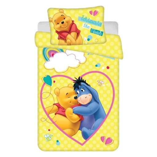 Lenjerie de pat pentru copii galbenă din bumbac pentru pătuț 135x100 cm WTP "Smile" – Jerry Fabrics