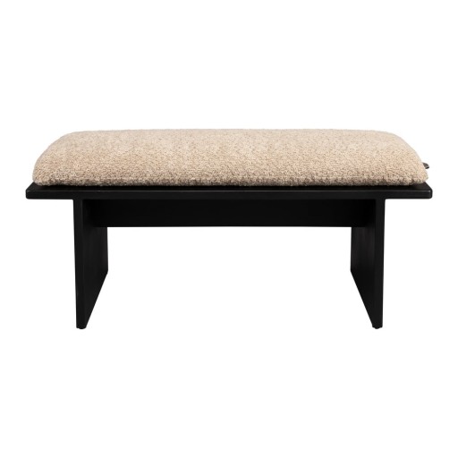 Bancă bej cu tapițerie din țesătură bouclé Shiho – Dutchbone