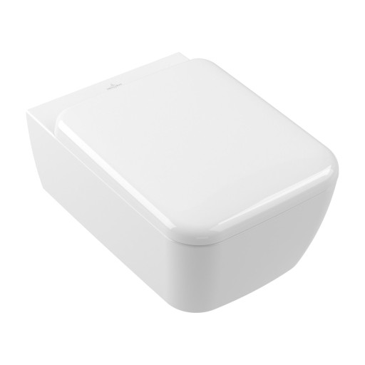 Set vas wc suspendat Villeroy & Boch Skyla TwistFlush si capac cu inchidere lenta si QuickRelease  alb alpin