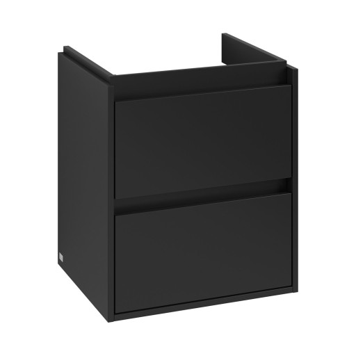 Dulap baza suspendat Villeroy & Boch Skyla cu 2 sertare  522x596mm  Volcano Black