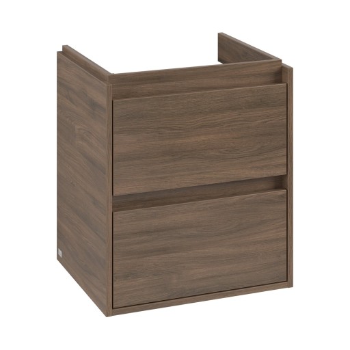 Dulap baza suspendat Villeroy & Boch Skyla cu 2 sertare  522x596mm  Arizona Oak
