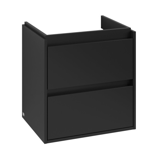 Dulap baza suspendat Villeroy & Boch Skyla cu 2 sertare  572x596mm  Volcano Black