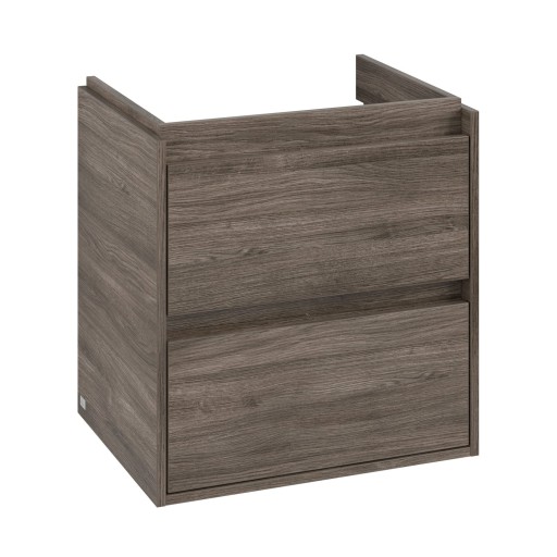 Dulap baza suspendat Villeroy & Boch Skyla cu 2 sertare  572x596mm  Stone Oak