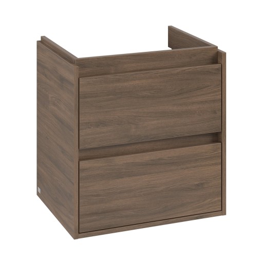 Dulap baza suspendat Villeroy & Boch Skyla cu 2 sertare  572x596mm  Arizona Oak