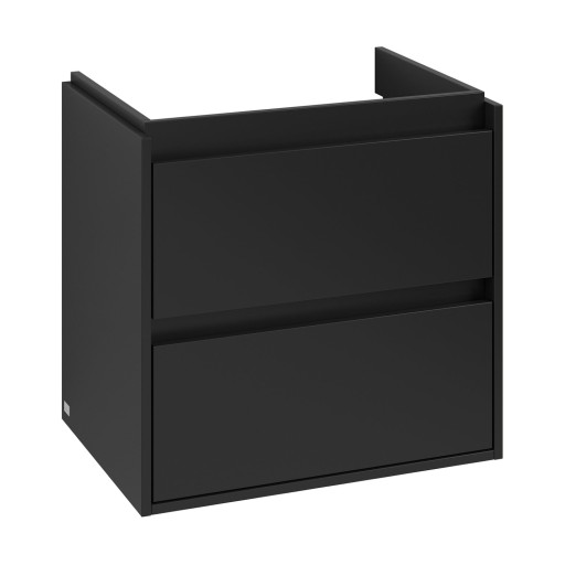Dulap baza suspendat Villeroy & Boch Skyla cu 2 sertare  622x596mm  Volcano Black