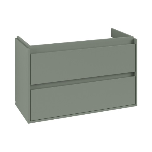 Dulap baza suspendat Villeroy & Boch Skyla cu 2 sertare  972x596mm  Soft Green