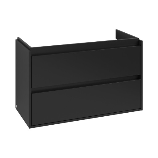 Dulap baza suspendat Villeroy & Boch Skyla cu 2 sertare  972x596mm  Volcano Black