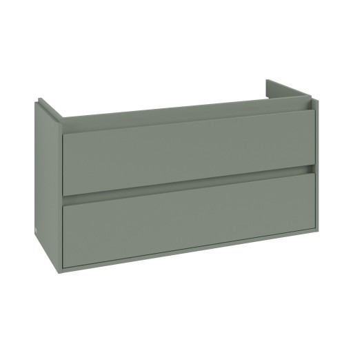 Dulap baza suspendat Villeroy & Boch Skyla cu 2 sertare  1172x596mm  Soft Green
