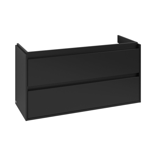 Dulap baza suspendat Villeroy & Boch Skyla cu 2 sertare  1172x596mm  Volcano Black