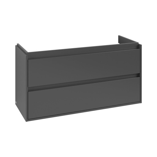 Dulap baza suspendat Villeroy & Boch Skyla cu 2 sertare  1172x596mm  Graphite