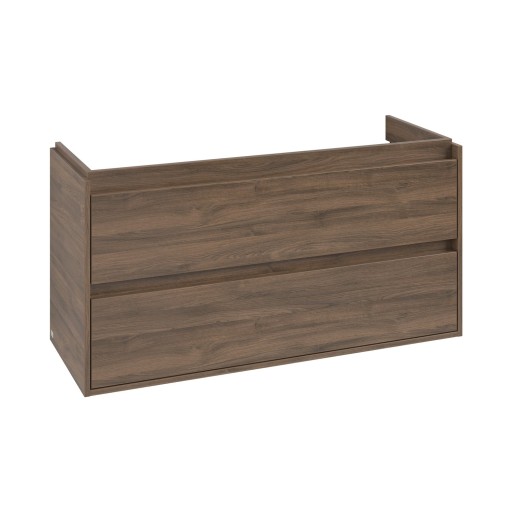 Dulap baza suspendat Villeroy & Boch Skyla cu 2 sertare  1172x596mm  Arizona Oak