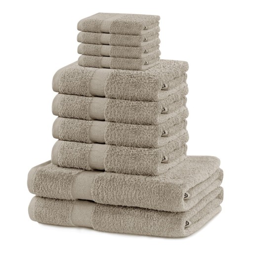 Prosoape de baie bej 10 buc. din bumbac din frotir Marina – DecoKing