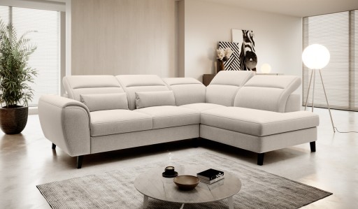Coltar extensibil dreapta 4 locuri ELTAP, RT-22IN, Noble, 255x201x100 cm, lemn/poliester, bej deschis