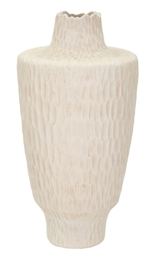 Vaza decorativa Shade, Mauro Ferretti, 29.5x57 cm, oxid de magneziu, crem