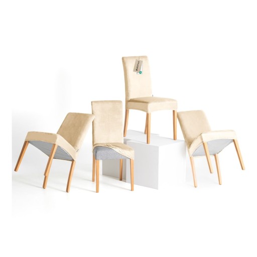 Huse bej 4 buc. elastice pentru scaun 48 cm Sento – Restilo