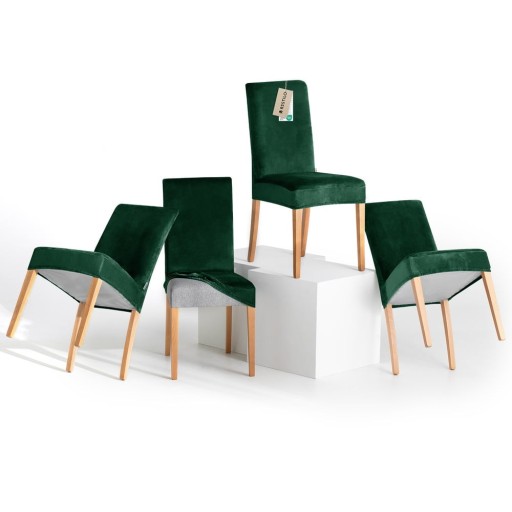 Huse verzi 4 buc. elastice pentru scaun 48 cm Sento – Restilo