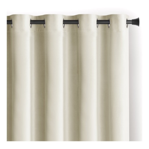 Draperie crem dimout (semi-opacă) din catifea 140x270 cm Eyelets – Restilo