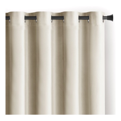 Draperie bej dimout (semi-opacă) din catifea 140x245 cm Eyelets – Restilo
